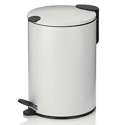 Ведро с педалью Mats, белое, 3л (23613)