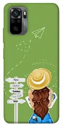 Чехол Demsky Travel girl для Xiaomi Redmi Note 10 / Note 10s