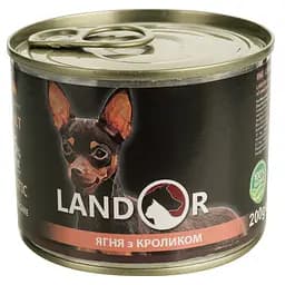 Влажный корм для собак мелких пород Landor ягненок с кроликом 200 г
