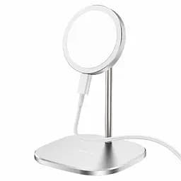 Бездротовий ЗП HOCO CW32 Happiness magnetic desktop wireless charger Magsafe для серії iPhone 12 - мініатюра 2