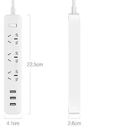 XiaomiXiaomi Power Strip (3 розетки + 3 USB port) White (XMCXB01QM) (NRB4027CN) EU Plug - мініатюра 2