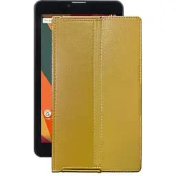 Чохол StatusCASE з екошкіри для планшету Bravis NB754 Золотий