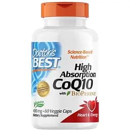 Натуральная добавка Doctor's Best CoQ10 BioPerine 400 mg 60 вегакапсул