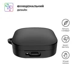 Силіконовий чохол для навушників Xiaomi Redmi Buds 6 Active, Hang Case, чорний, ультратонкий захисний кейс товщиною 2 мм, захист від подряпин, пилу та ударів, компактний, з карабіном для кріплення, ArmorStandart (ARM81090) - мініатюра 2