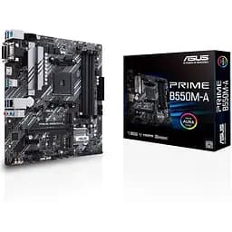 Материнська плата Asus Prime AM4 (B550) B550M-A, B550, 4xDDR4, Int.Video(CPU), 4xSATA3, 2xM.2, 1xPCI-E 16x 4.0, 2xPCI-E 1x 3.0, ALC887 8xUSB3.2/4xUSB2.0, VGA/DVI-D/HDMI, MicroATX - мініатюра 2