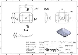 Умивальник Miraggio Marteen mirastone gray 0000428, Сірий - мініатюра 3