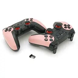 Геймпад джойстик DoubleShock CM029 Black-Pink Two 2.4G Wireless for PC/X360/PS3/Android/TVBox