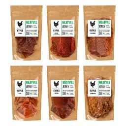М'ясні джерки Meatvill мікс курячий 6 в 1 крафт 300 г