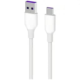 Кабель 2E USB-A - USB-C Glow 1m White