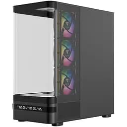 Корпус Modecom VOLCANO AQ200 ARGB MIDI FRONT LCD, 4x120 мм fans BLACK без БЖ ATX (MC-A-AQ200-4FA-B) - мініатюра 10