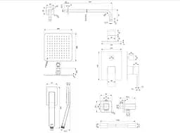 Душова система прихованого монтажу Omnires Slide graphite SYSSL12GR, Графіт - мініатюра 8