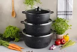 Набір каструль Edenberg EB-8151 6 предметів чорний