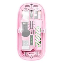 Комп'ютерна миша T-WOLF X11 беспроводная, бесшумная с аккумулятором 2,4G+Bluetooth Pink