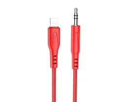 Кабель переходник Hoco UPA18 Lightning - 3.5 мм AUX красный