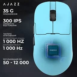 Миша Ajazz AJ159P MC Wireless/Bluetooth/USB Blue Charging Dock (AJ159P-MC-Blue) - мініатюра 10