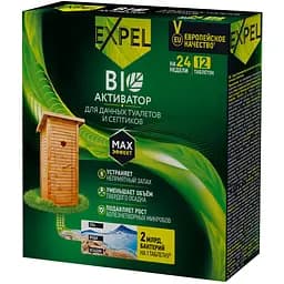 Биоактиватор для дачных туалетов и септиков Expel таблетки 12 шт.