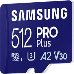 Карта пам'яті Samsung microSDXC PRO Plus 512GB Class 10 UHS-I U3 V30 A2 + SD Adapter (MB-MD512SA) [112861] - мініатюра 13