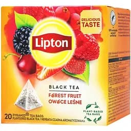 Чай чорний Lipton Forest Fruit, з ароматом лісових ягід, 34 г (25 шт. х 1.7 г) (594013)