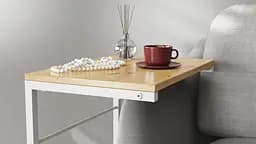 Столик Террі Ferrum-decor 650x440x330 Білий метал ДСП Дуб Артізан 16 мм (FRD-104660) - мініатюра 5