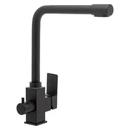 Змішувач для кухні на дві води Wezer PRO4C-02-BLACK нержавіюча сталь чорний матовий