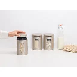 Набір ємностей Brabantia Window Canister для зберігання продуктів, 3 шт., золотий (304842) - мініатюра 2