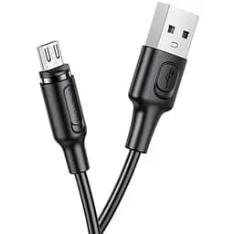 Кабель Borofone BX41 USB to Micro 2.4A 1 м PVC PVC connectors magnetic чорний