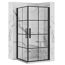 Душевая кабина Rea Rubik 90x90 black mat REA-K9231, Черный матовый, Универсальная, прозрачная