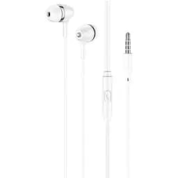Проводные наушники Hoco M76 Maya universal earphones with mic, 3.5mm, 1.2m, white