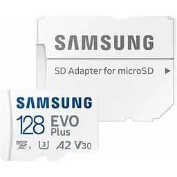 Карта памяти Samsung Evo Plus microSDXC 128 GB C10 U3 V30 R130 MB/s (MB-MC128KA/EU)