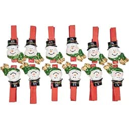 Набір новорічних іграшок Ялинкові прищіпки 19x15 см 12 шт. в асортименті (060382-4)