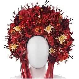 Обруч великий двосторонній з квітами Руслана