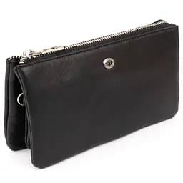 Місткий клатч на два відділення жіночий ST Leather 19246 чорний