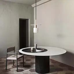 Підвіс Terrazzo Cylinder із білим бетонним плафоном 20 см в стилі Ар-деко Line.F MJ 162-200 WT - мініатюра 3