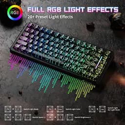 Ігрова магнітна клавіатура Attack Shark X82 Pro / Три режими підключення / Magnetic Switch / Black - мініатюра 7