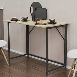 Стол раскладной Морис Ferrum-decor 750x1000x600 Черный металл ДСП Дуб Сонома 16 мм (FRD-104672)