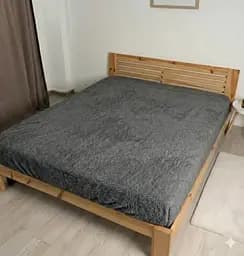 Простыня Флис Светло-серый, теплая мягкая простыня 200 x 230 см для кровати