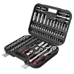 Набор инструментов, 1/2" + 1/4", Cr-V, 94 ед., головки: 4-32 мм, кейс Storm Intertool ET-8094