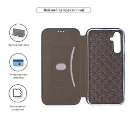 Чехол-книжка для Samsung Galaxy A25 5G (A256), G-Case, синий, кожаный чехол-книжка из экокожи (PU) и TPU, с магнитом, с подставкой и вместительным кардхолдером, противоударный, защита всего корпуса, ArmorStandart (ARM69685) - мініатюра 3