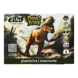 Пластилин Dino KIDS Line, 8 цветов, 128 г