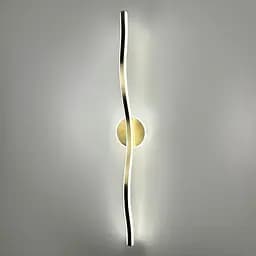 Латунне видовжене хвилеподібне бра 80 см 4000K Арт. WB 31/800 AB Line F