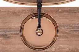 Умивальник Rea Ida rose gold накладний рожеве золото REA-U7401, Золотий - мініатюра 4