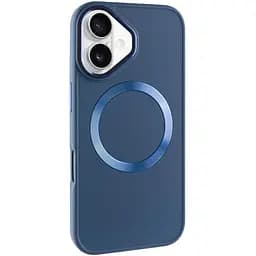 Чохол Epik TPU Bonbon Metal Style with MagSafe для Apple iPhone 16, 6.1 Синій/Cosmos Blue