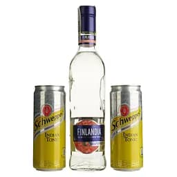 Уцінка. Горілка Finlandia Grapefruit 37.5% 0.5 л + Schweppes Indian Tonic 2 шт. по 0.33 л (778627) - мініатюра 2