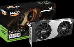 Відеокарта GeForce RTX 5070 12GB Inno3D Twin X2 OC (N50702-12D7X-195064N)