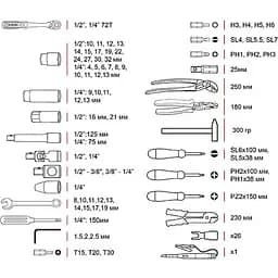 Набір інструментів Intertool ET-8100 100шт [85176] - мініатюра 14