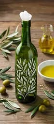 Пляшка для олії скло Herevin Emerald Green Olive Branch 0.75 л (151150-087) - мініатюра 2