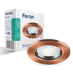 Встраиваемый светильник Feron DL10 под лампу античная медь