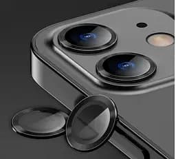 Захисне скло на камеру DK для Apple iPhone 12 Lens Metal Ring Eagle Eye 016203 black 2 шт. - мініатюра 4