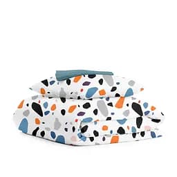 Дитяча постільна білизна в ліжечко GEMSTONES CS6, помаранчевий (StoneOrangeBlueWhite_Sky_140)