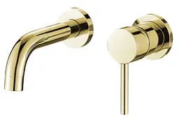 Смеситель для раковины VBI Milano gold скрытого монтажа VBI-050102GL Золотой